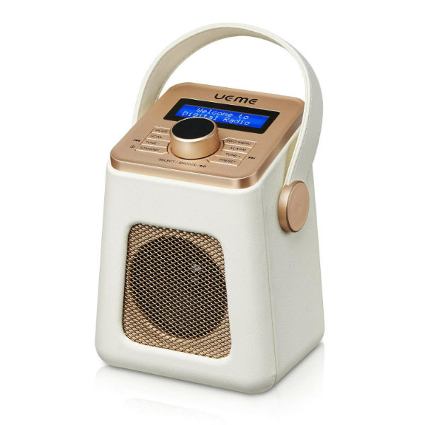 Ueme Mini + DAB DAB Digital and FM Radio DB-318 with Bluetooth (Cream)